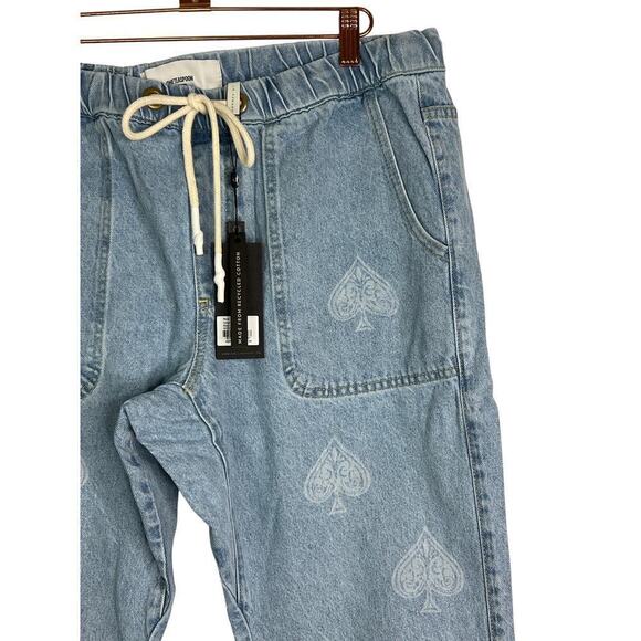 One Teaspoon Ace Boyfriend Shabbies in Best Blue Recycled Cotton NWT Size Large - Picture 4 of 11